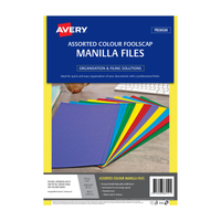 AVERY Manilla Folder Assorted FC Pack of 10