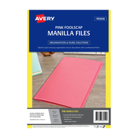 AVERY Manilla Folder Pink FC Pack of 20