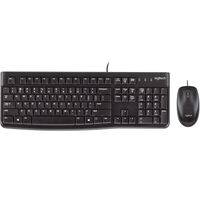 LOGITECH MK120 Keyboard &amp; Mouse Combo Quiet typing and Spill resistant High-definition optical tracking Thin profile 3yr