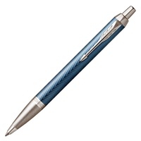 PARKER IM Premium Ballpoint Pen -  Blue Grey with Chrome Trim