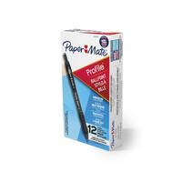 PAPER MATE Profile Ball Pen 1.0mm Black Box of 12