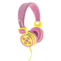 MOKI Kid Safe Volume Limited Pink &amp; Yellow Headphones