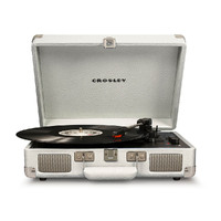 CROSLEY Crosley Cruiser White Sands - Bluetooth Turntable &amp; Record Storage Crate