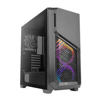 ANTEC DP502 FLUX High Airflow, ATX, Tempered Glass with 3x ARGB Fans in Front, 1x Rear, 1x PSU Shell (Reverse Fan blade) Gaming Case