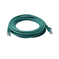 8WARE Cat6a UTP Ethernet Cable 10m Snagless Green
