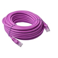 8WARE Cat6a UTP Ethernet Cable 10m Snagless Purple
