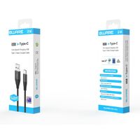 8WARE Premium 2m Samsung Certified Fast Speed Charging USB Type C Data Charger Cable For Samsung Huawei Google LG Retail