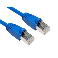 HYPERTEC CAT6A Shielded Cable 0.5m Blue Color 10GbE RJ45 Ethernet Network LAN S/FTP LSZH Cord 26AWG PVC Jacket