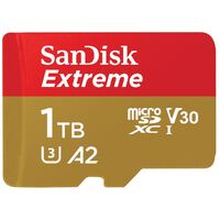 SANDISK 1TB Extreme microSD SDHC SQXAF V30 U3 C10 A1 UHS-1 160MB/s R 90MB/s W 4x6 SD Adaptor Android Smartphone Action Camera Drones