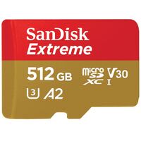 SANDISK 512GB Extreme microSD SDHC SQXAF V30 U3 C10 A1 UHS-1 160MB/s R 90MB/s W 4x6 SD Adaptor Android Smartphone Action Camera Drones