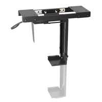 BRATECK Adjustable Under-Desk ATX Case Mount with Sliding track, Up to 10kg,360ø Swivel