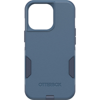 OTTERBOX Apple iPhone 13 Pro Commuter Series Antimicrobial Case - Rock Skip Way (Blue) (77-83440), Wireless Charging Compatible