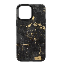 OTTERBOX Apple iPhone 13 Pro Max Symmetry Series Antimicrobial Case - Enigma Graphic (Black/Gold) (77-83580), Wireless charging compatible