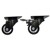 LDR 2&#39; PP Rack Wheels 2x With Brakes &amp; 2x Without Brakes - Pack of 4 Wheels Total