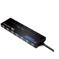 MBEAT 7-Port USB 3.0 &amp; USB 2.0 Powered Hub Manager with Switches - 4x USB 3.0 with 5Gbps/3x USB 2.0 with 2.4Ghz(480Mbps)/Super Fast Hub Manager