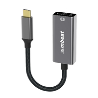 MBEAT Tough Link 1.8m 4K USB-C to Display Port Cable - Converts USB-C to DisplayPort,4K@60Hz (38402160), Gold Plated, Aluminium, Nylon Braided Cable