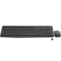 Logitech Wireless Keyboard &amp;amp Mouse Combo, MK235, Black, USB Receiver, Full Size.