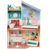 Wooden Dollhouse with Furniture for kids