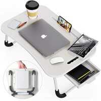 Laptop Bed Desk with Storage and foldable legs for Adults, Kids &amp; Home Office