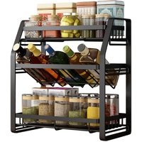 3-Tier Detachable Spice Rack Storage Organiser for Kitchen Countertop