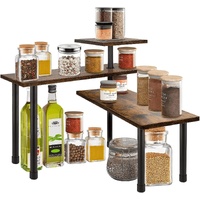 3-Tier Wooden Corner Shelf Kitchen Spice Rack Organiser Home Storage &amp; Organisation