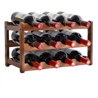 3-layer Bamboo Wine Storage Rack (12 bottles)