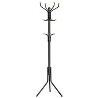 Metal Coat Rack Stand Hat Hanger, Black, 182cm