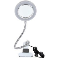 Lighting LED 8X Magnifying Lamp with Metal Clamp 360&amp;deg; Flexible Gooseneck and USB Plug Design for Tattoo, Manicure and Reading