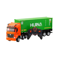 1:18 Scale 9-Channel Alloy Remote Control Container Truck with Lights &amp; Sound for Indoor Play