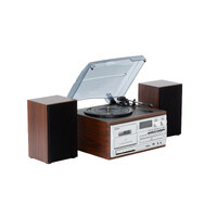 Audio Home Entertainment System (Brown) CDs, Vinyl, Bluetooth & More