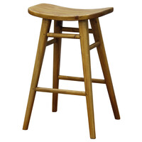 Aria Oval Solid Timber Counter Stool (Caramel)