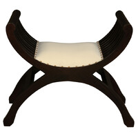 Sloan Single Seater Upholstered Stool (Chocolate)