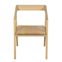 Kyoto Solid Oak Arm Chair - Set of 2 (Natural)