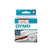 Dymo Red on Wht 19mmx7m Tape - for use in Dymo Printer