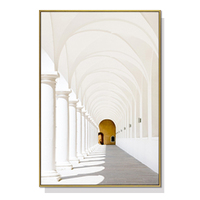 Wall Art 50cmx70cm Long Corridor Style A Gold Frame Canvas