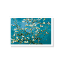 70cmx100cm Van Gogh Almond Blossom White Frame Canvas Wall Art