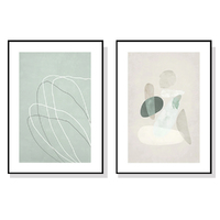 Wall Art 50cmx70cm Abstract body and lines 2 Sets Black Frame Canvas