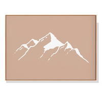 Wall Art 70cmx100cm Boho Mountain Wood Frame Canvas