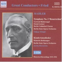 Mahler Sym No 2: Kindertot - Fried:Horenstein:Berlin Soo Cd Album