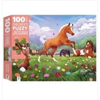 Horsing Around: Fuzzy Jigsaw 100 Piece