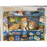Kittens In Suitcase Comical Animals 1000 Piece Puzzle