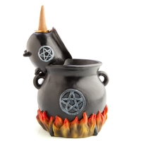Witches&#39; Cauldrons with LED Flames Backflow Burner