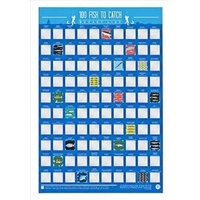 Bucket List Scratch Poster - 100 Fish To Catch