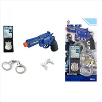 Police Force Gun, Cuffs &amp; Badge Set