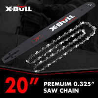 X-BULL 20&#39;&#39; Chainsaw Bar and Chain 0 .325 Pitch Gauge 76 Link Universal