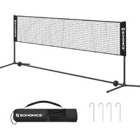SONGMICS 3m Portable Tennis Badminton Net Black