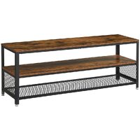 VASAGLE Industrial TV Stand for Screen Size up to 60 Inches Rustic Brown LTV50BX