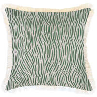Cushion Cover-Coastal Fringe-Wild Green-45cm x 45cm