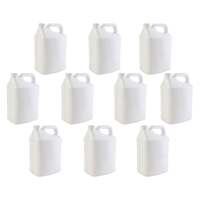 10x 5L White HDPE Plastic Bottles + Tamper Tel Caps - Dangerous Goods Jerry Can