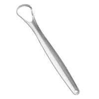 Stainless Steel Tongue Scraper Cleaner Oral Hygiene Reduce Bad Breath Metal Tool